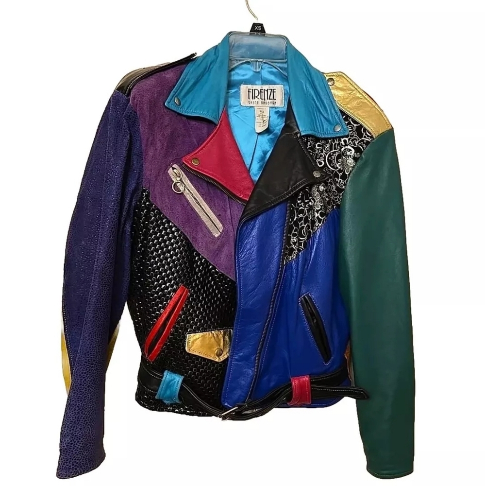 Colorful Leather Jacket by Firenze